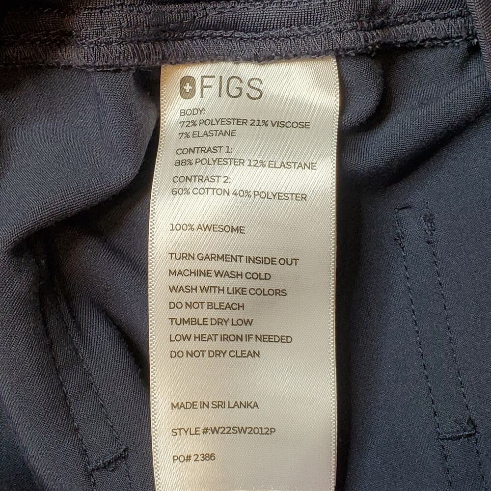 Figs Women's Size XSP Zamora Jogger Scrub Pants High Waist Blue W22SW2012P - Picture 7 of 8